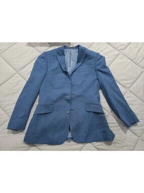 Madison Mens 38R Blue Modern Fit Suit Jacket Blazer Coat